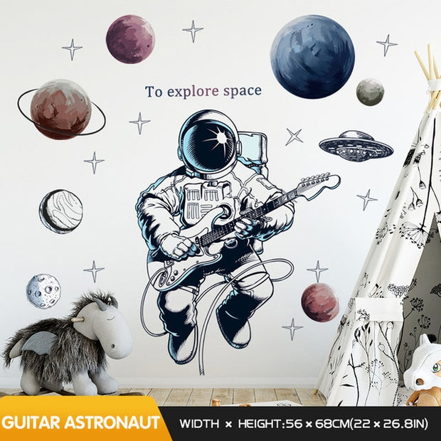 Space theme astronaut wall sticker home decor