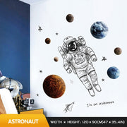 Space theme astronaut wall sticker home decor