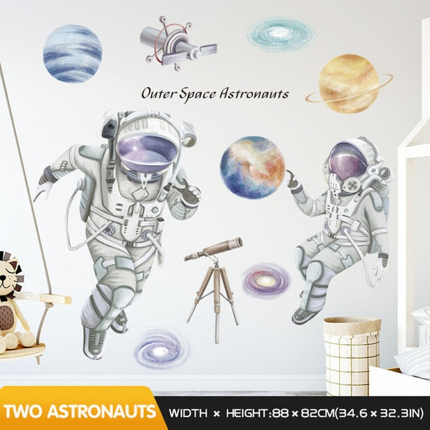 Space theme astronaut wall sticker home decor