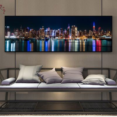 New York Skyline View Canvas Paintings