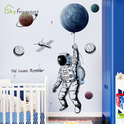 Space theme astronaut wall sticker home decor