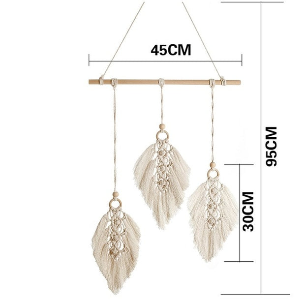 Nordic Macrame Wall Hanging Leaf