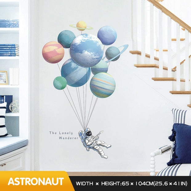 Space theme astronaut wall sticker home decor