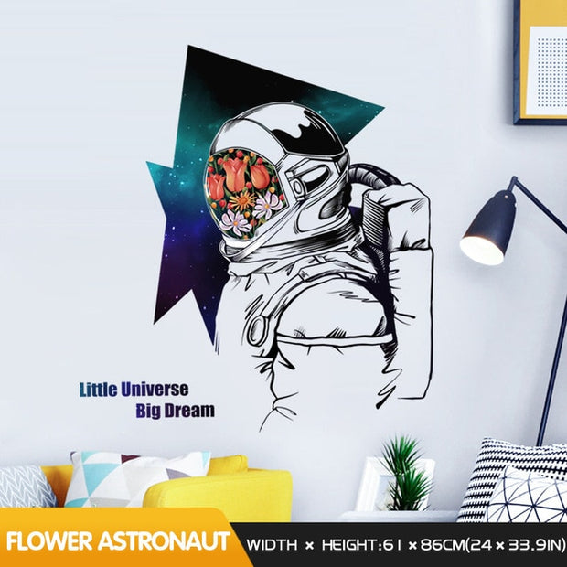 Space theme astronaut wall sticker home decor