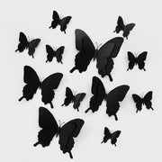 12pcs/set 3D Double layer Pterosaur butterfly Wall Sticker