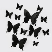 12pcs/set 3D Double layer Pterosaur butterfly Wall Sticker