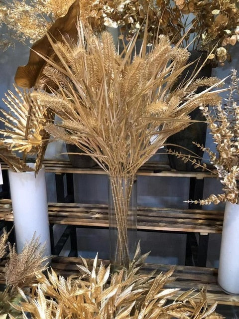 Artificial Golden Palm Leaves