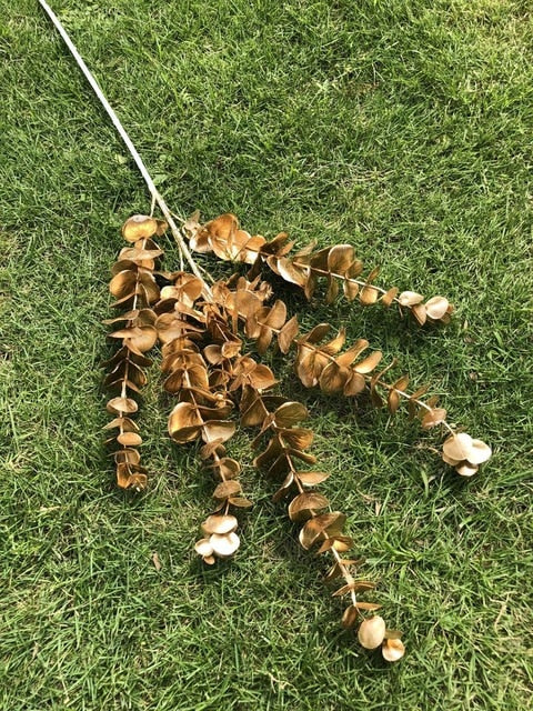 Artificial Golden Palm Leaves