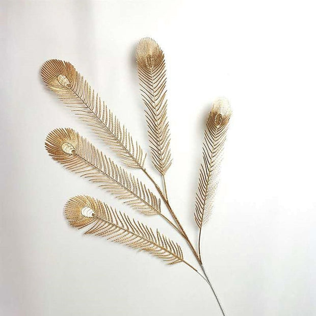 Artificial Golden Palm Leaves