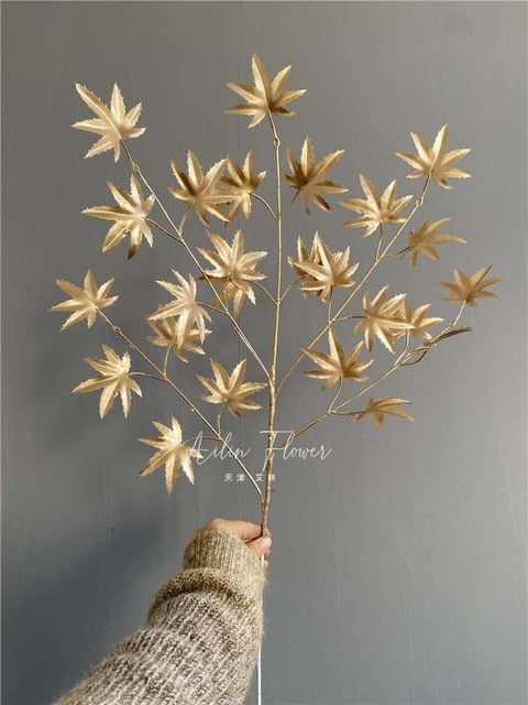 Artificial Golden Palm Leaves