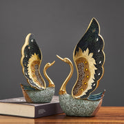 Art Resin Swan Statue Decoration