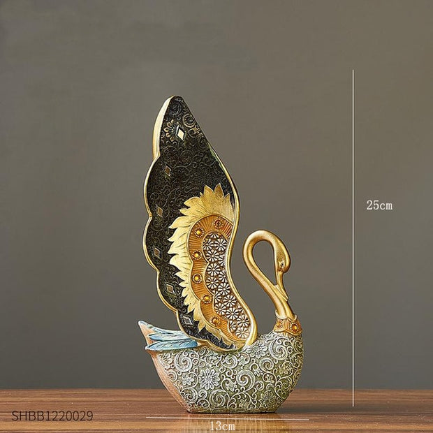 Art Resin Swan Statue Decoration