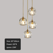 Nordic Crystal LED Pendant Lamp for Living Dining