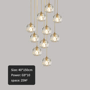 Nordic Crystal LED Pendant Lamp for Living Dining