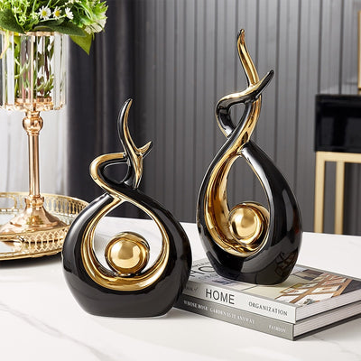 Ceramic Abstract Sculpture Office Desk Decoration