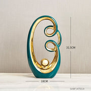 Ceramic Abstract Sculpture Office Desk Decoration