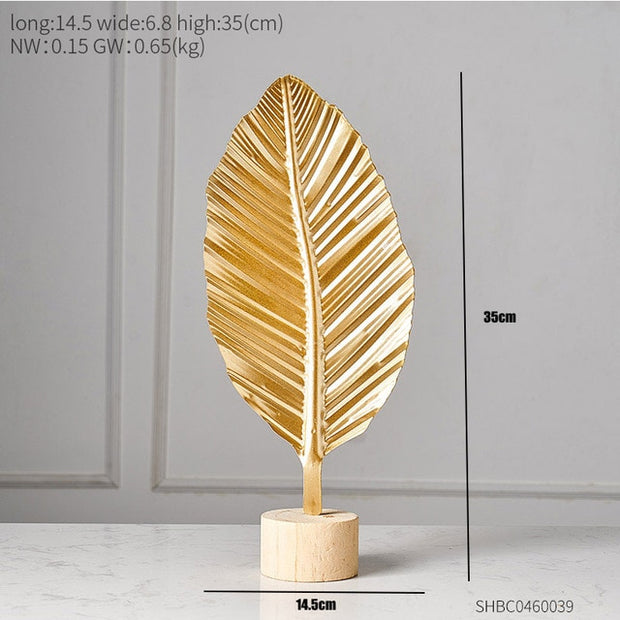Nordic Decoration Home Golden Ornaments Leaf