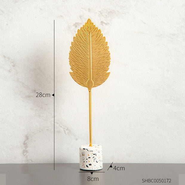 Nordic Decoration Home Golden Ornaments Leaf