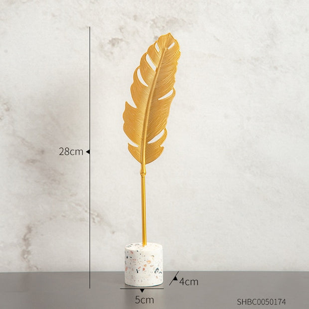 Nordic Decoration Home Golden Ornaments Leaf