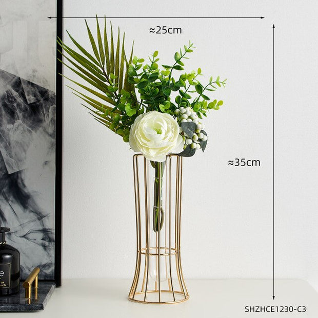 Nordic Decorative Vase Wrought Iron Ceramic Vase