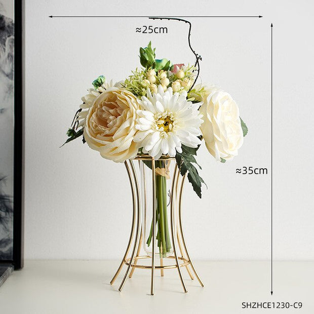 Nordic Decorative Vase Wrought Iron Ceramic Vase