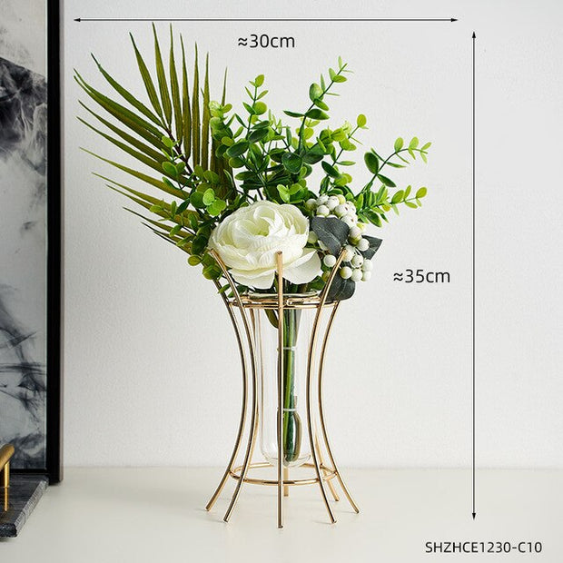 Nordic Decorative Vase Wrought Iron Ceramic Vase